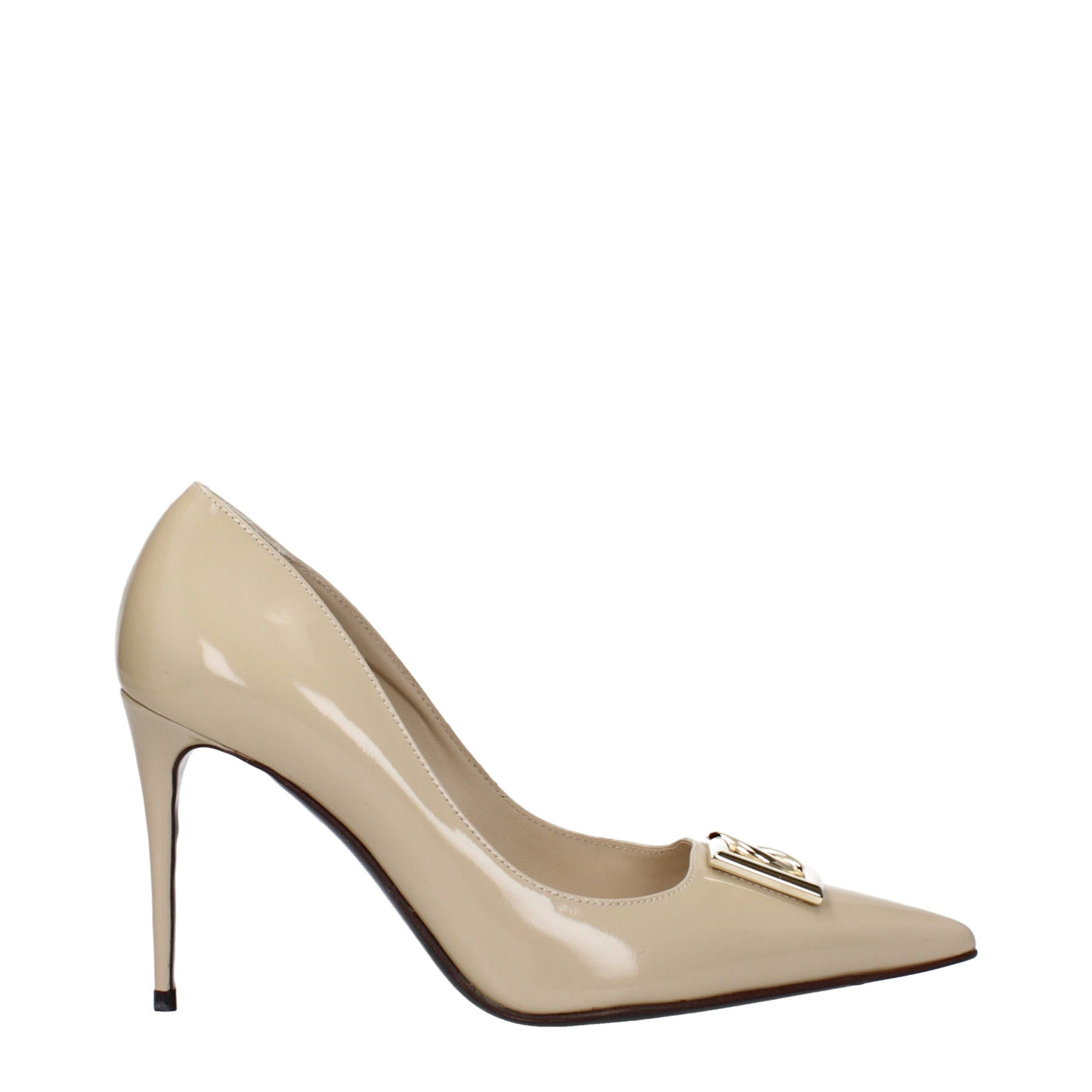 Dolce & Gabbana Beige Leather High Heel Pumps