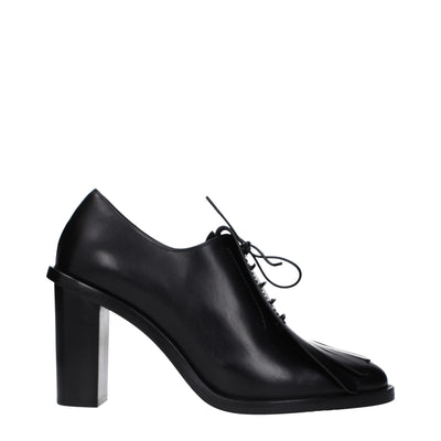 Max Mara Black Leather Lace-Up