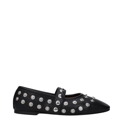 Stella McCartney zwarte leren ballerina's
