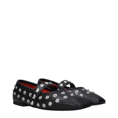 Stella McCartney zwarte leren ballerina's