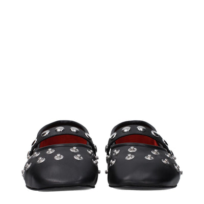 Stella McCartney zwarte leren ballerina's
