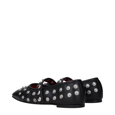 Stella McCartney zwarte leren ballerina's