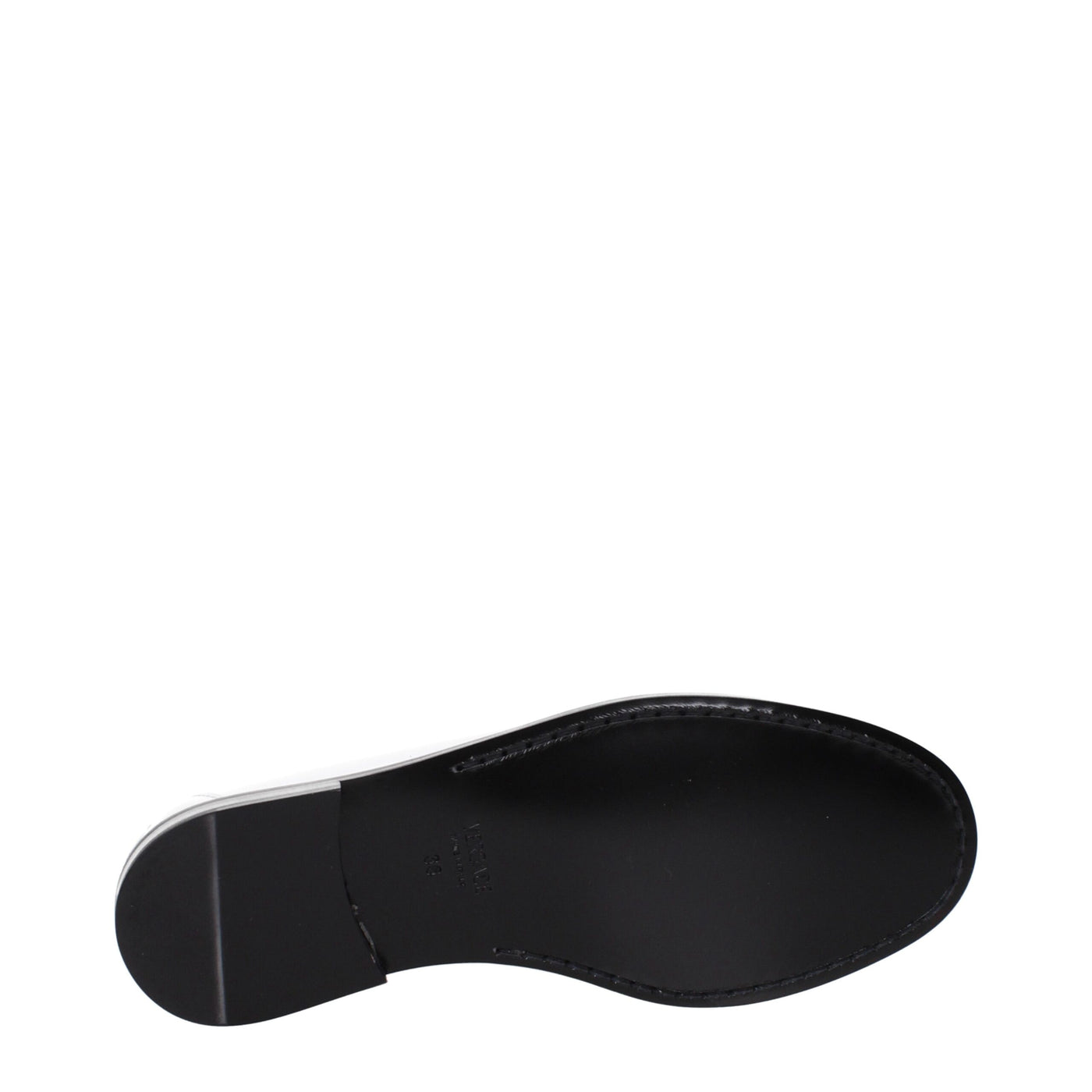 Mocassins à enfiler en cuir blanc Versace