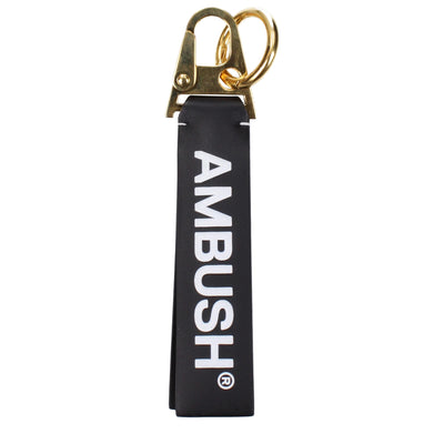 Ambush zwarte leren sleutelhangers