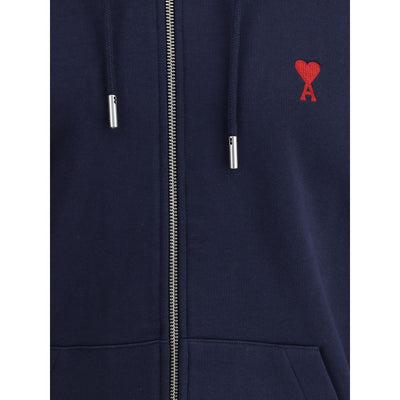 Sweat à capuche avec logo Ami Paris