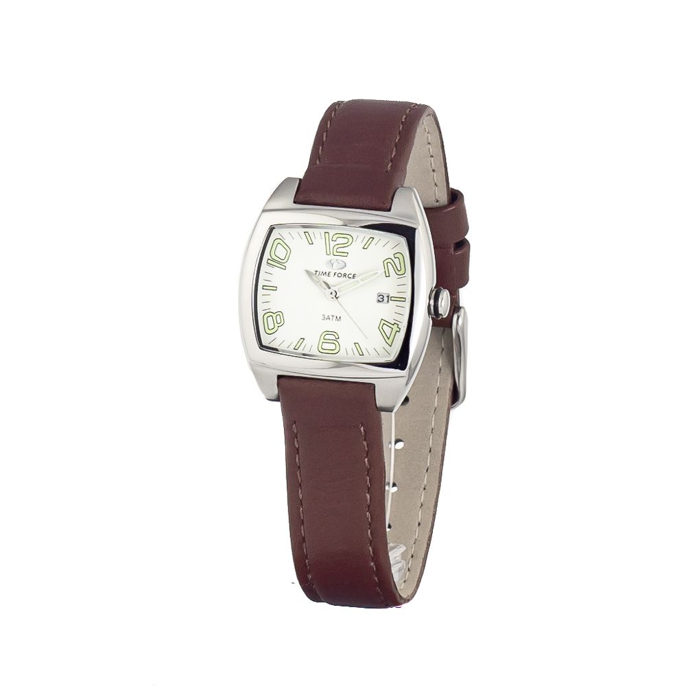 Montre Time Force en cuir marron