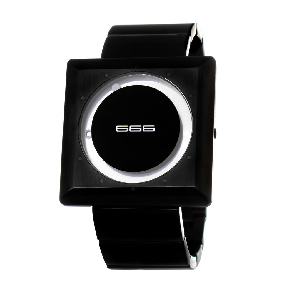 Montre 666BARCELONA en acier inoxydable noir