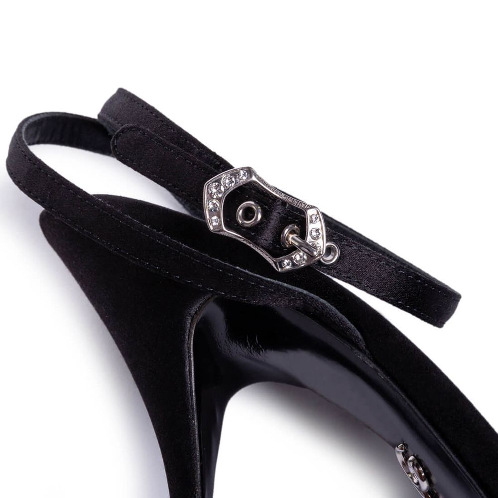 Sandale en cuir de chèvre noir Dolce &amp; Gabbana