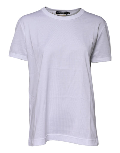Dolce &amp; Gabbana Wit Katoenen Goodluck 2022 T-shirt met Ronde Hals
