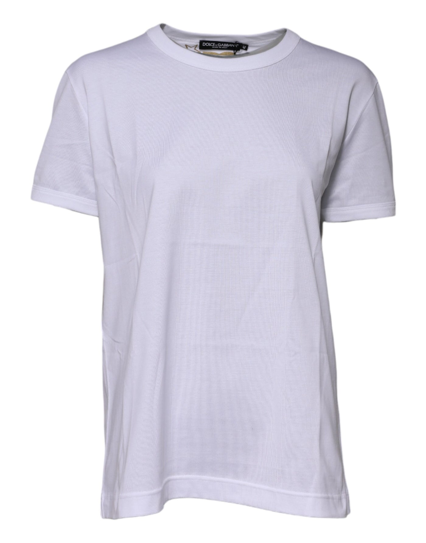 Dolce &amp; Gabbana Wit Katoenen Goodluck 2022 T-shirt met Ronde Hals