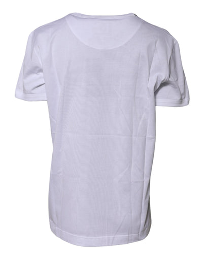 Dolce &amp; Gabbana Wit Katoenen Goodluck 2022 T-shirt met Ronde Hals