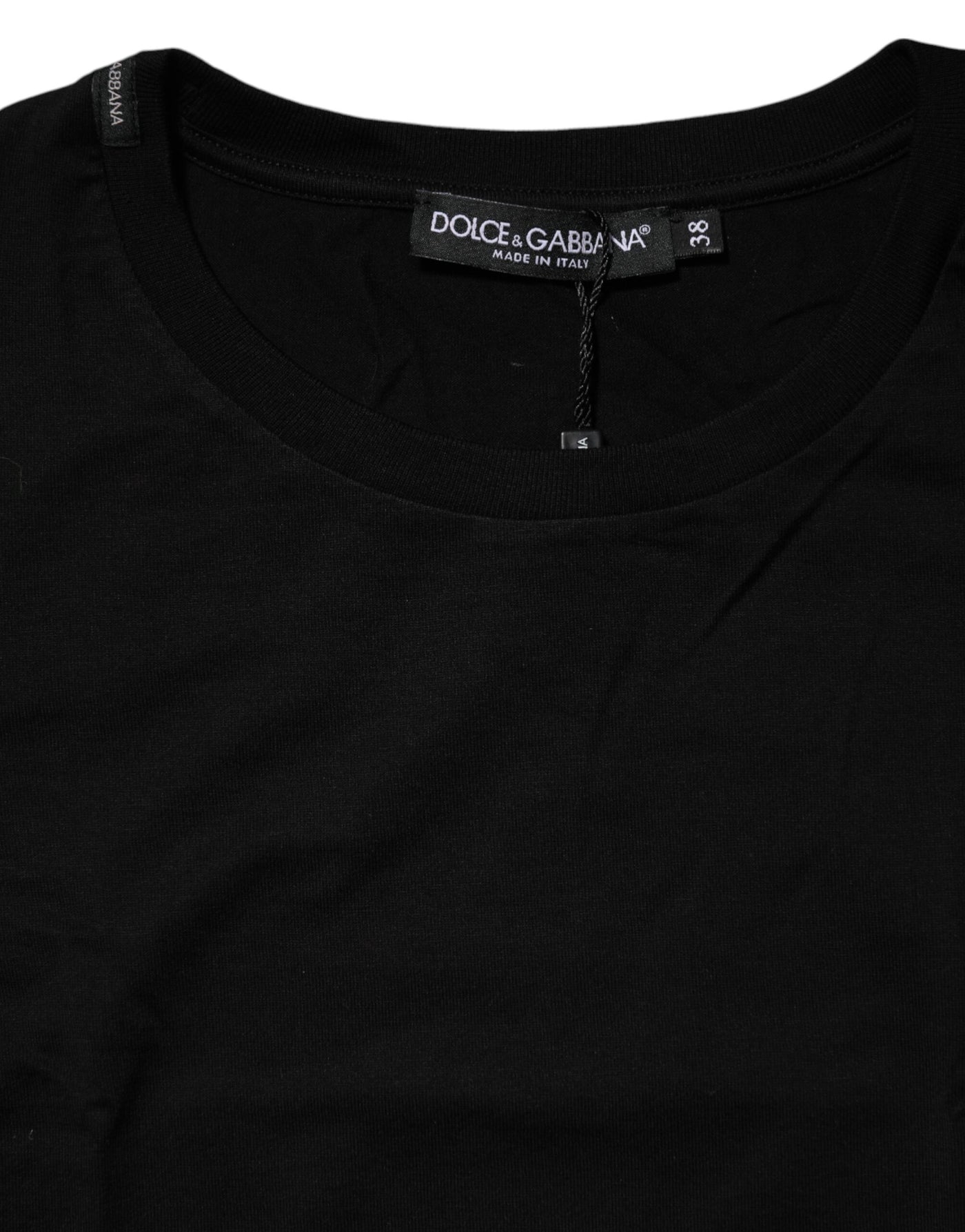 Dolce &amp; Gabbana Zwart T-shirt met korte mouwen en ronde hals