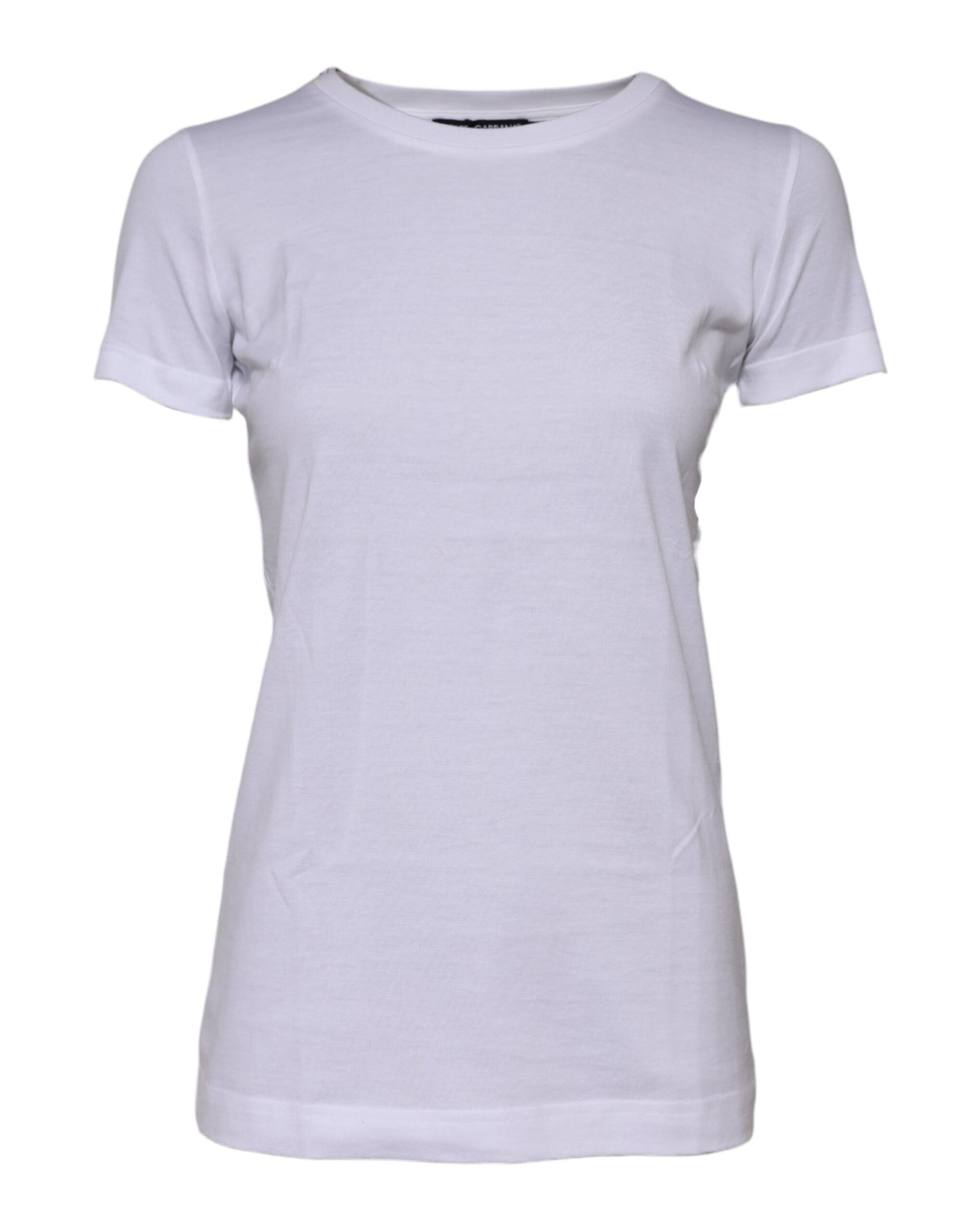 Dolce &amp; Gabbana Wit Katoenen T-shirt met Ronde Hals en Korte Mouwen