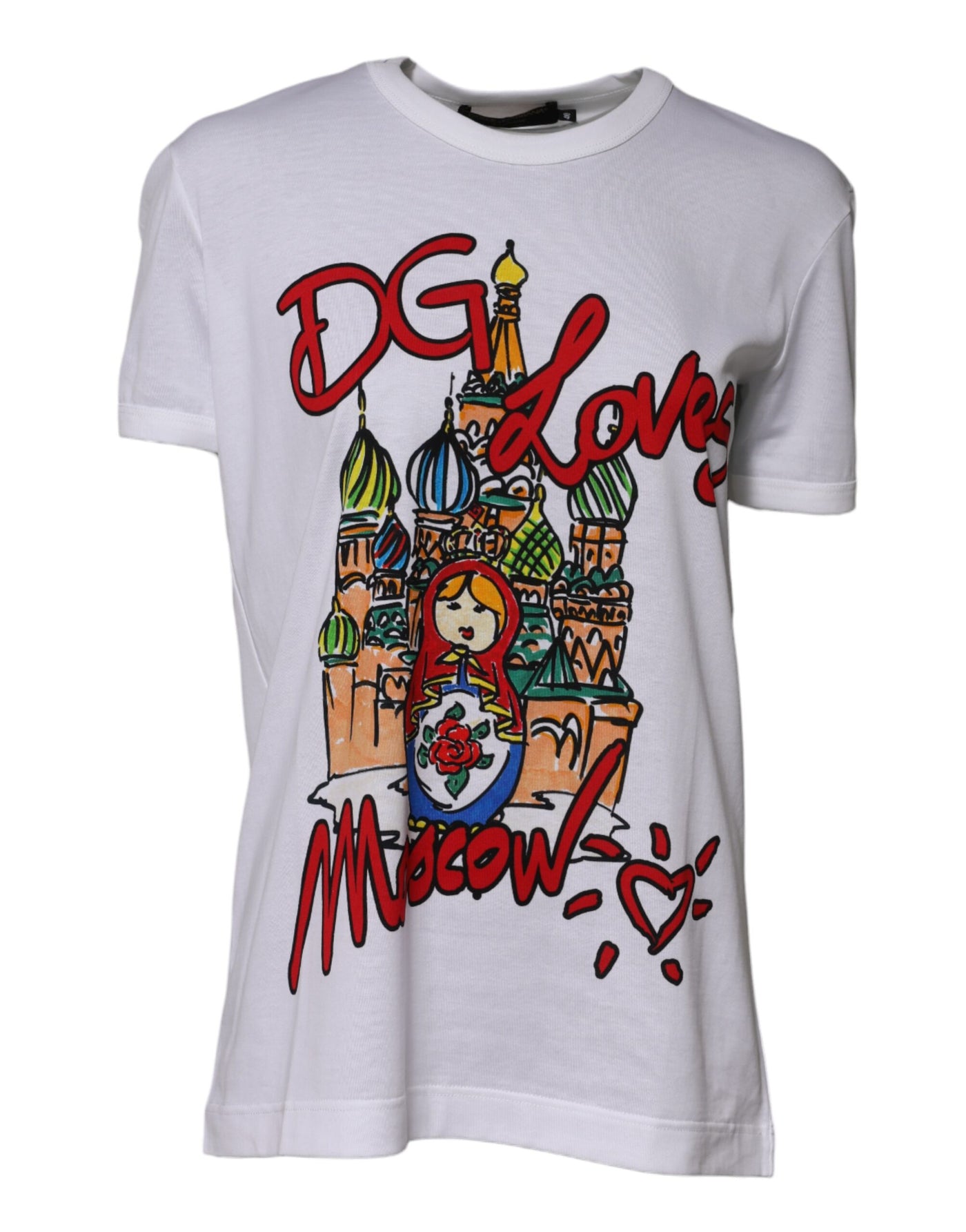 Dolce &amp; Gabbana wit DG Loves Moscow katoenen T-shirt met ronde hals