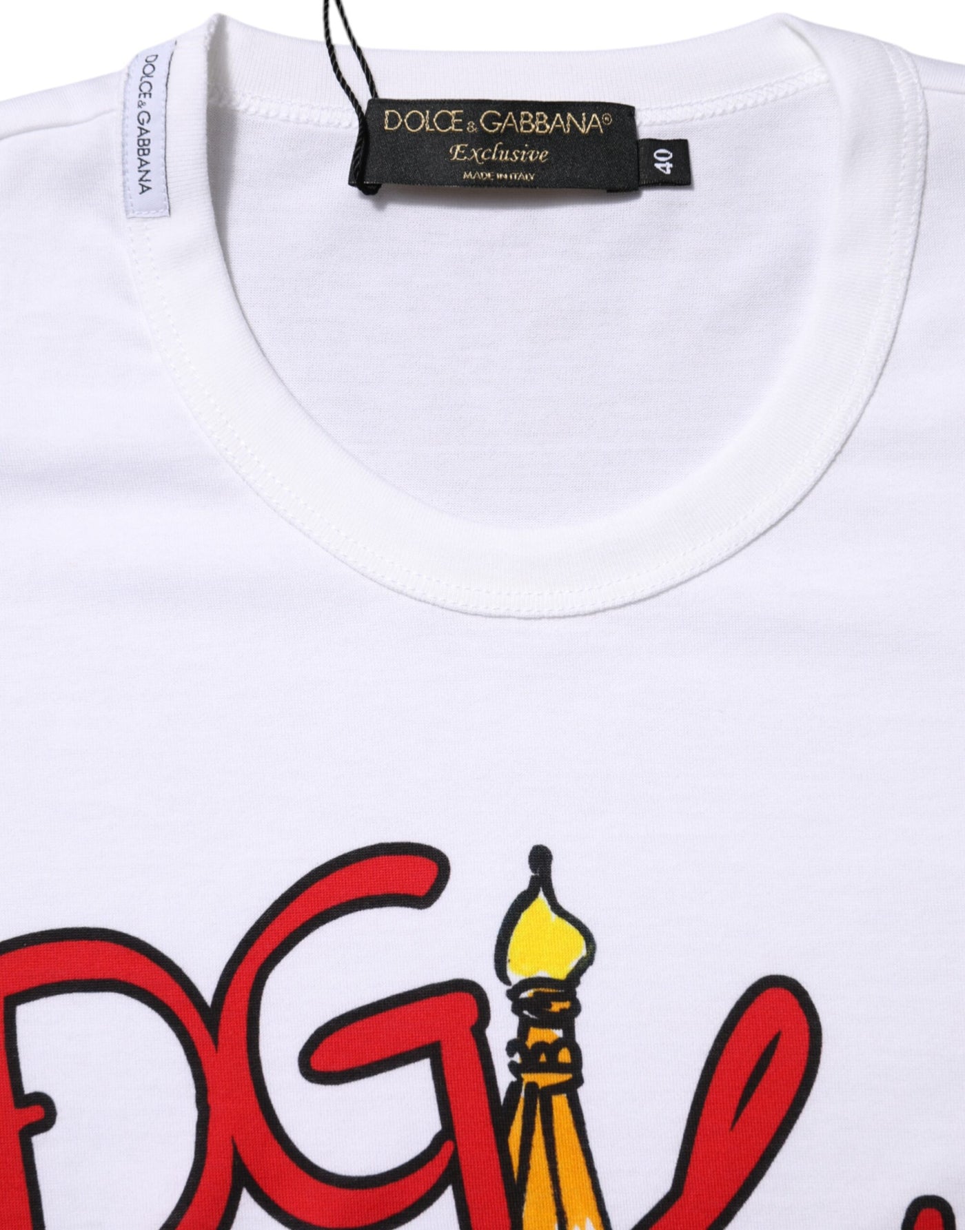 Dolce &amp; Gabbana wit DG Loves Moscow katoenen T-shirt met ronde hals