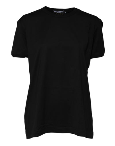 Dolce &amp; Gabbana Zwart Katoenen Goodluck Tee T-shirt met Ronde Hals