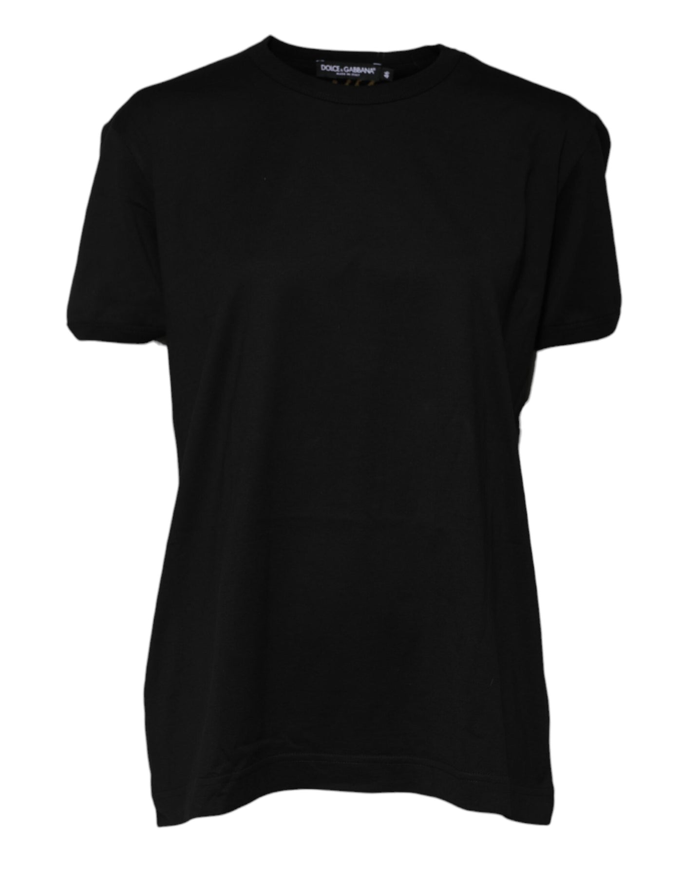 Dolce &amp; Gabbana Zwart Katoenen Goodluck Tee T-shirt met Ronde Hals