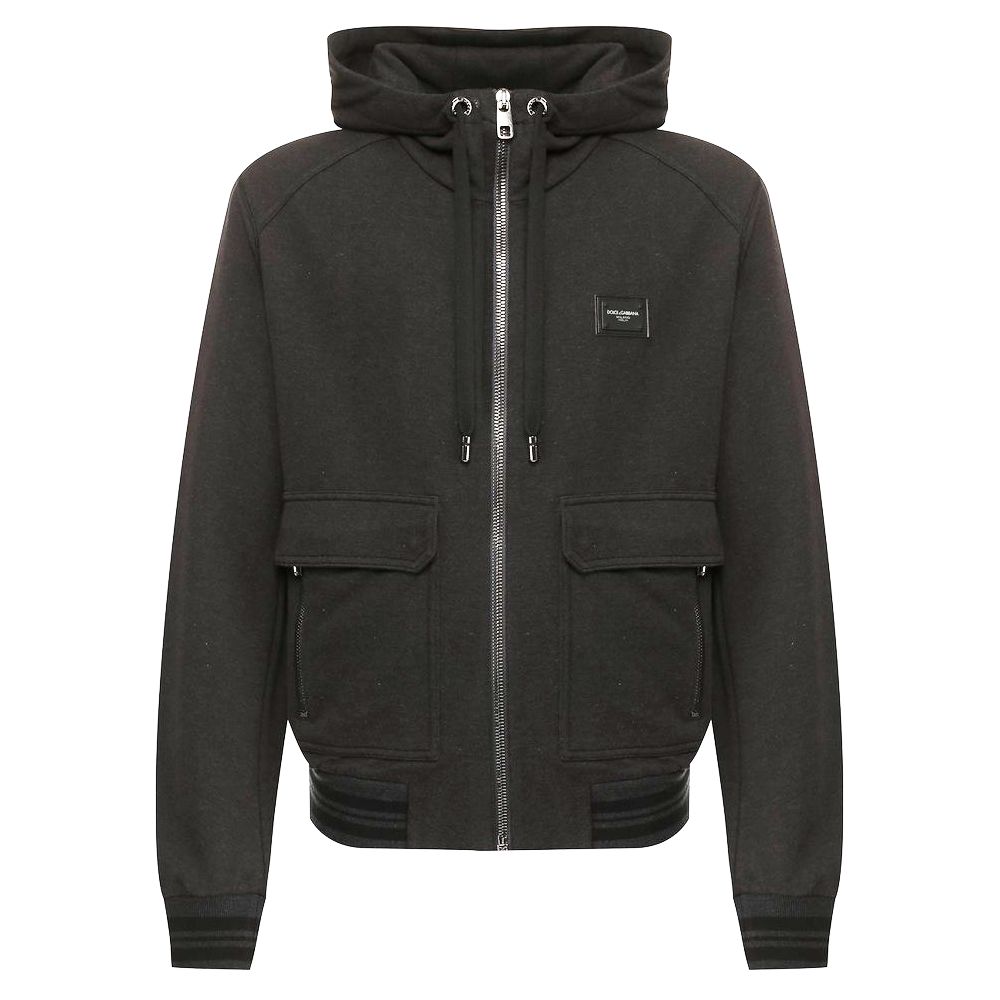 Pull en coton gris Dolce &amp; Gabbana