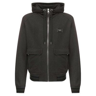 Pull en coton gris Dolce &amp; Gabbana