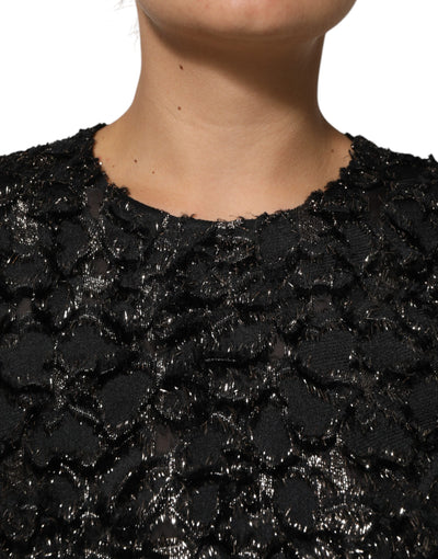 Dolce &amp; Gabbana Zwarte Pailletten Bouclé Tweed Schedejurk
