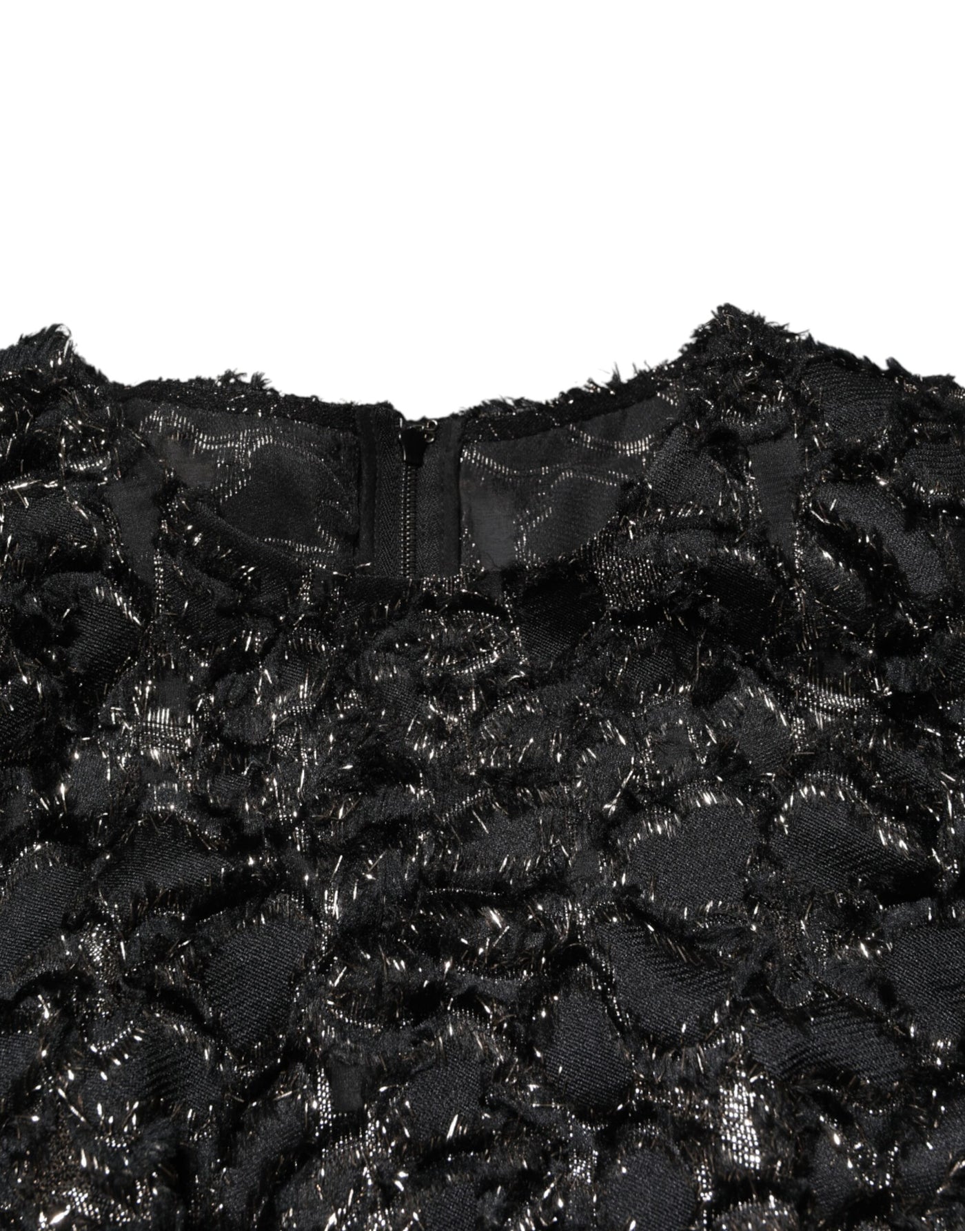Dolce &amp; Gabbana Zwarte Pailletten Bouclé Tweed Schedejurk
