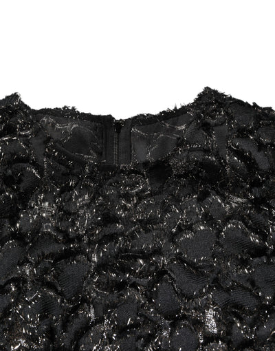 Dolce &amp; Gabbana Zwarte Pailletten Bouclé Tweed Schedejurk