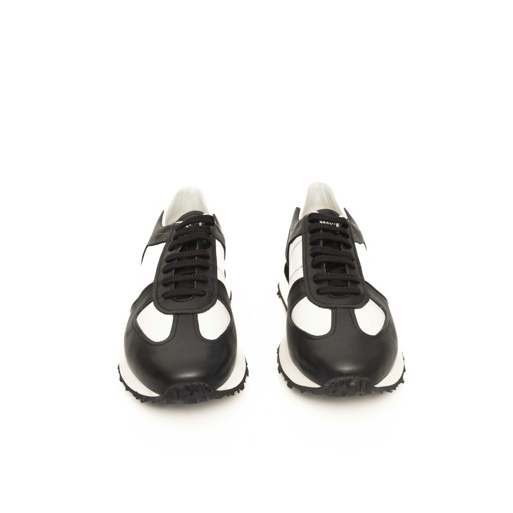 Cerruti 1881 Zwarte Kalfsleren Heren Sneaker