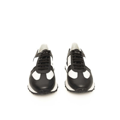 Cerruti 1881 Zwarte Kalfsleren Heren Sneaker