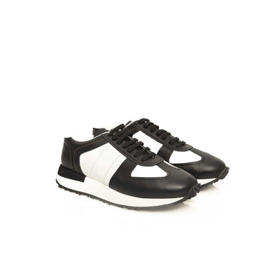 Cerruti 1881 Zwarte Kalfsleren Heren Sneaker
