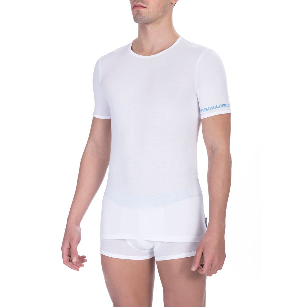 T-shirt homme en coton blanc Bikkembergs