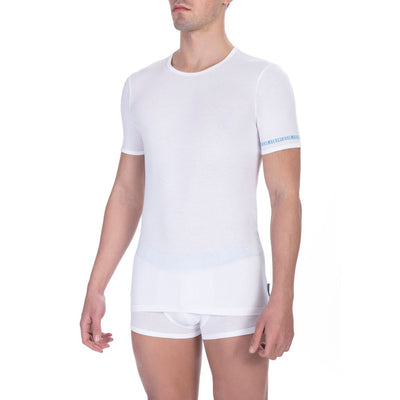 T-shirt homme en coton blanc Bikkembergs