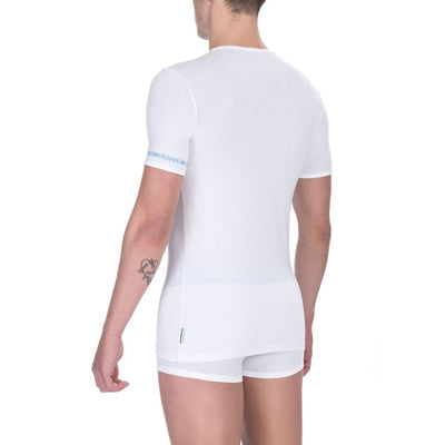 T-shirt homme en coton blanc Bikkembergs