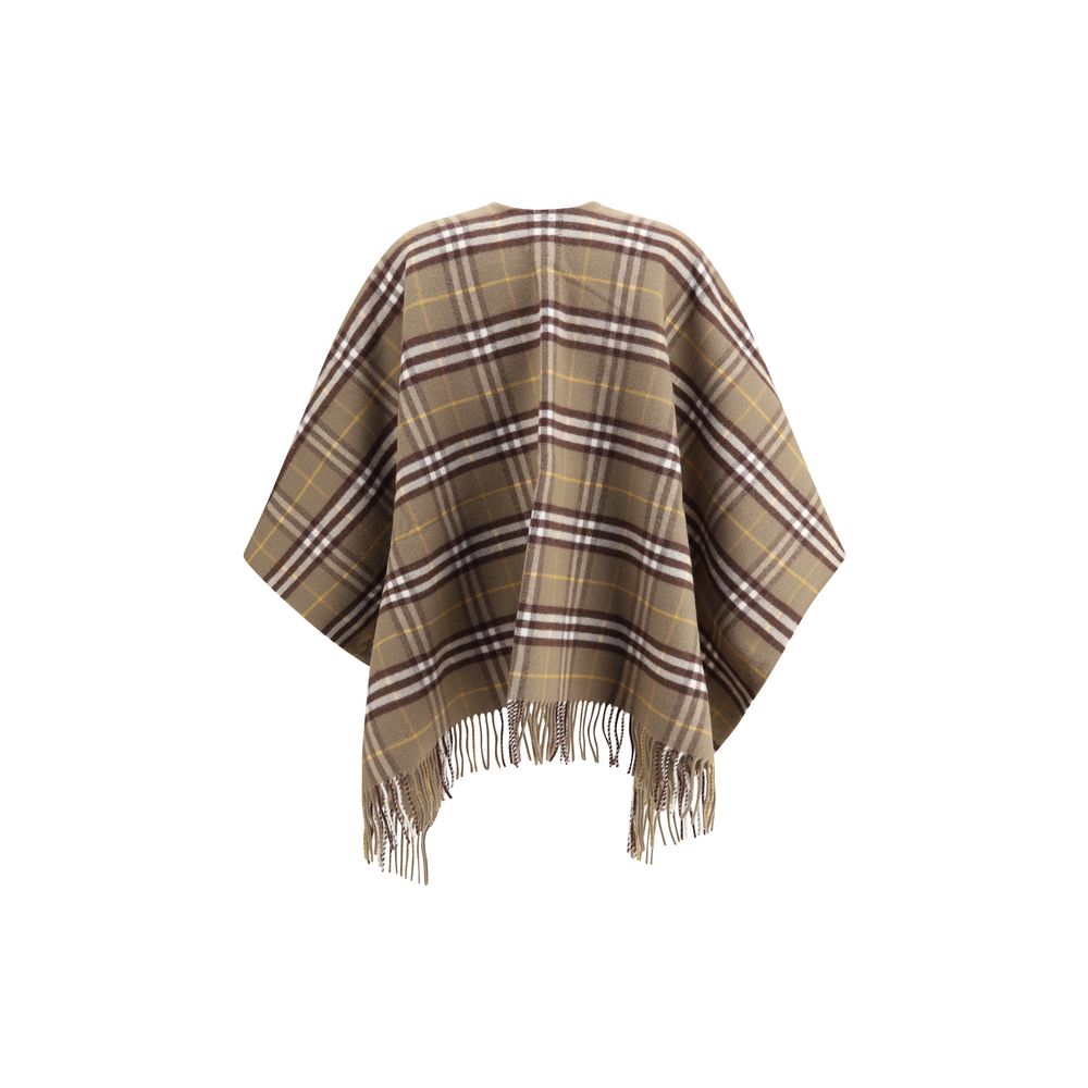 Burberry wollen en kasjmier geruite cape