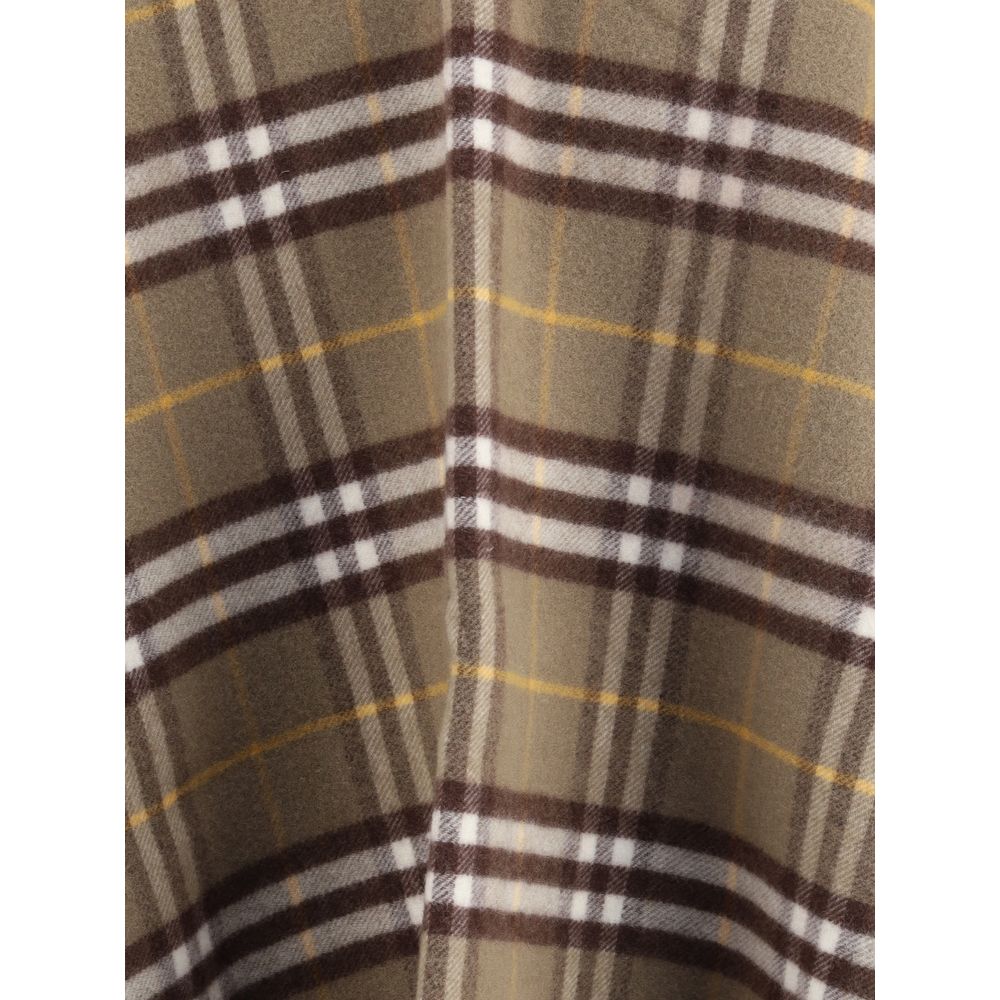 Burberry wollen en kasjmier geruite cape