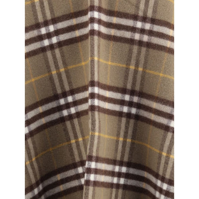 Burberry wollen en kasjmier geruite cape