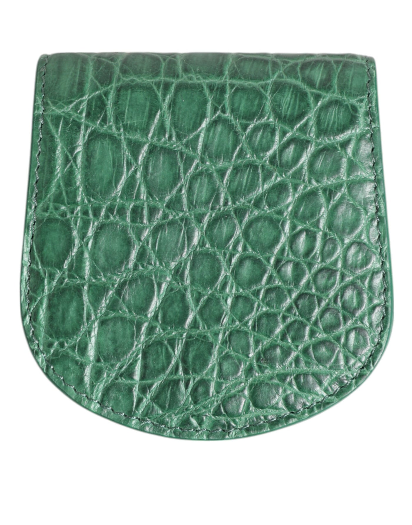 Dolce &amp; Gabbana Green Exotic Skin Coin Condom Case Holder Pocket Wallet