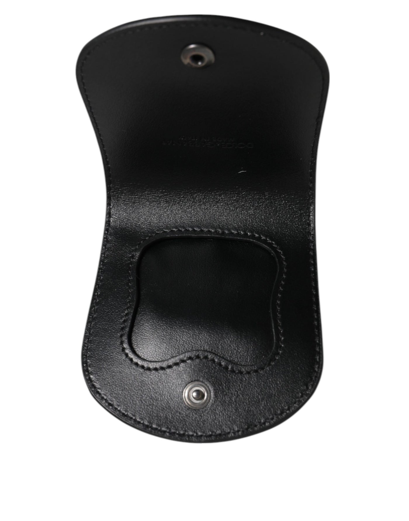 Dolce &amp; Gabbana Black Exotic Skin Coin Condom Case Holder Pocket Wallet