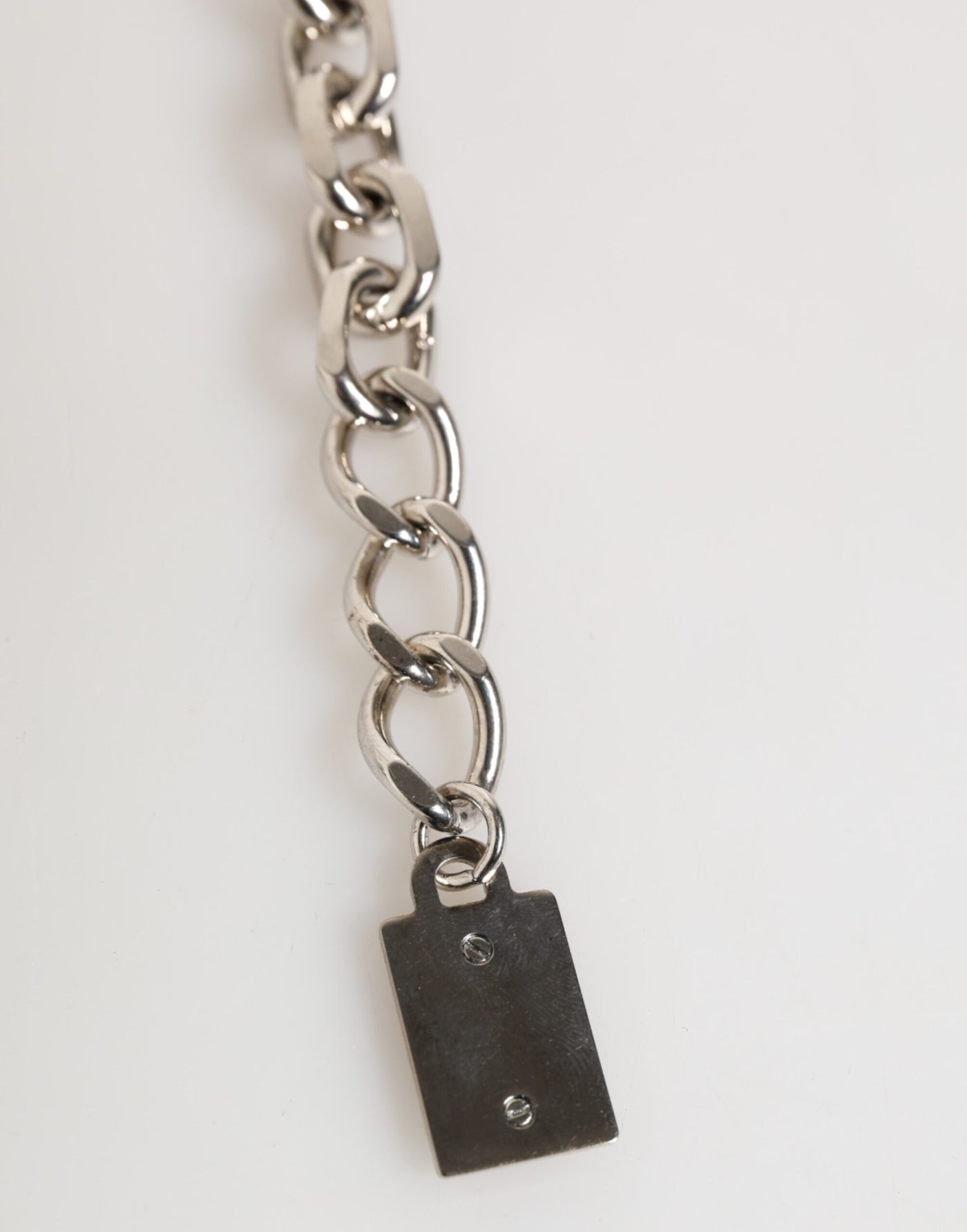 Bracelet Dolce &amp; Gabbana pour homme avec chaîne en argent et perles en laiton et fermoir mousqueton