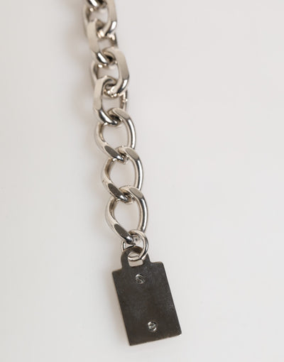 Bracelet Dolce &amp; Gabbana pour homme avec chaîne en argent et perles en laiton et fermoir mousqueton