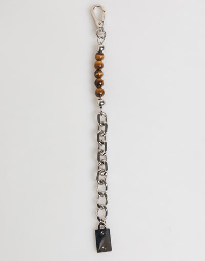 Bracelet Dolce &amp; Gabbana pour homme avec chaîne en argent et perles en laiton et fermoir mousqueton