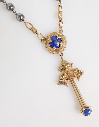 Dolce &amp; Gabbana Gouden Kralenketting Religieuze Kruisketting