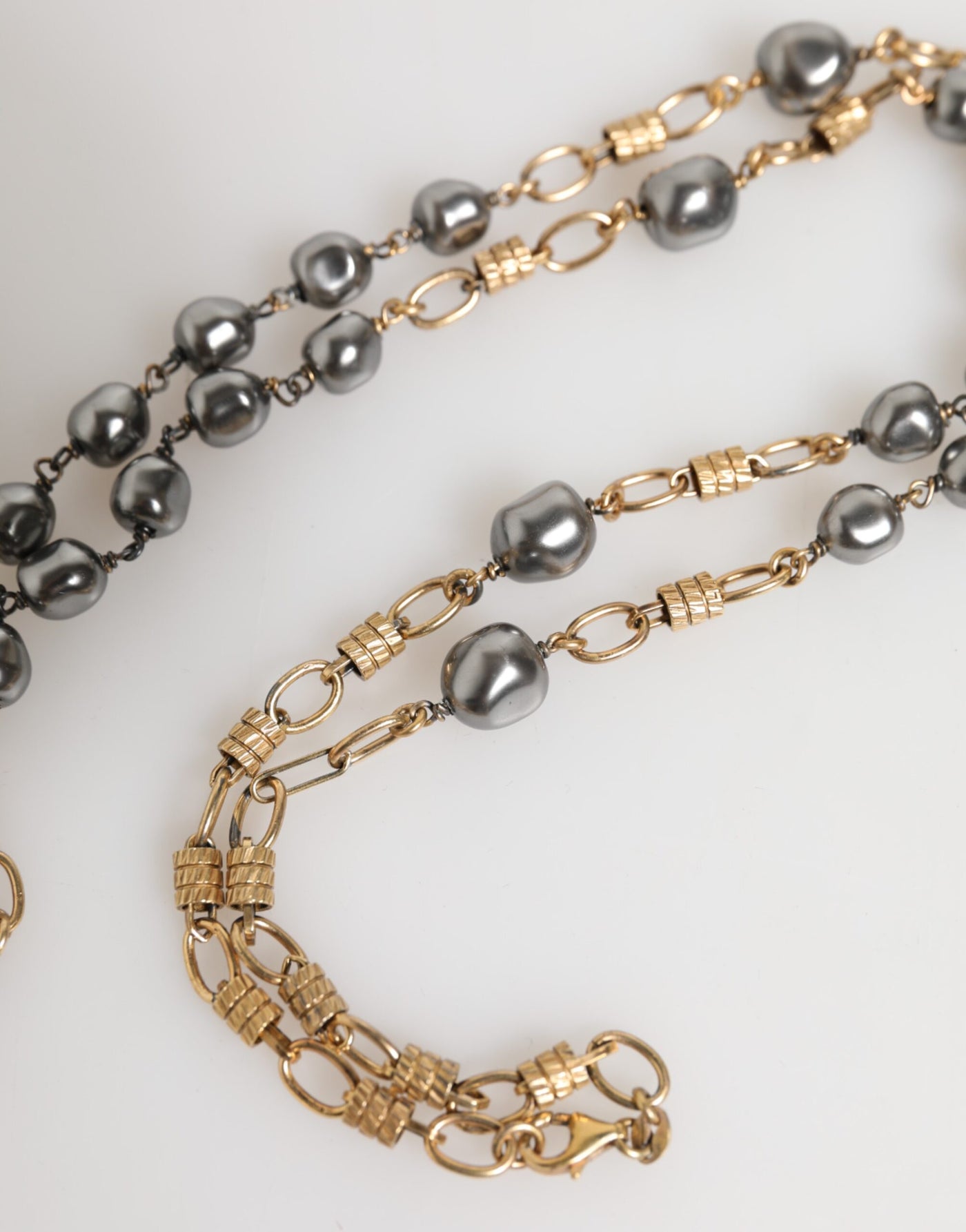 Dolce &amp; Gabbana Gouden Kralenketting Religieuze Kruisketting