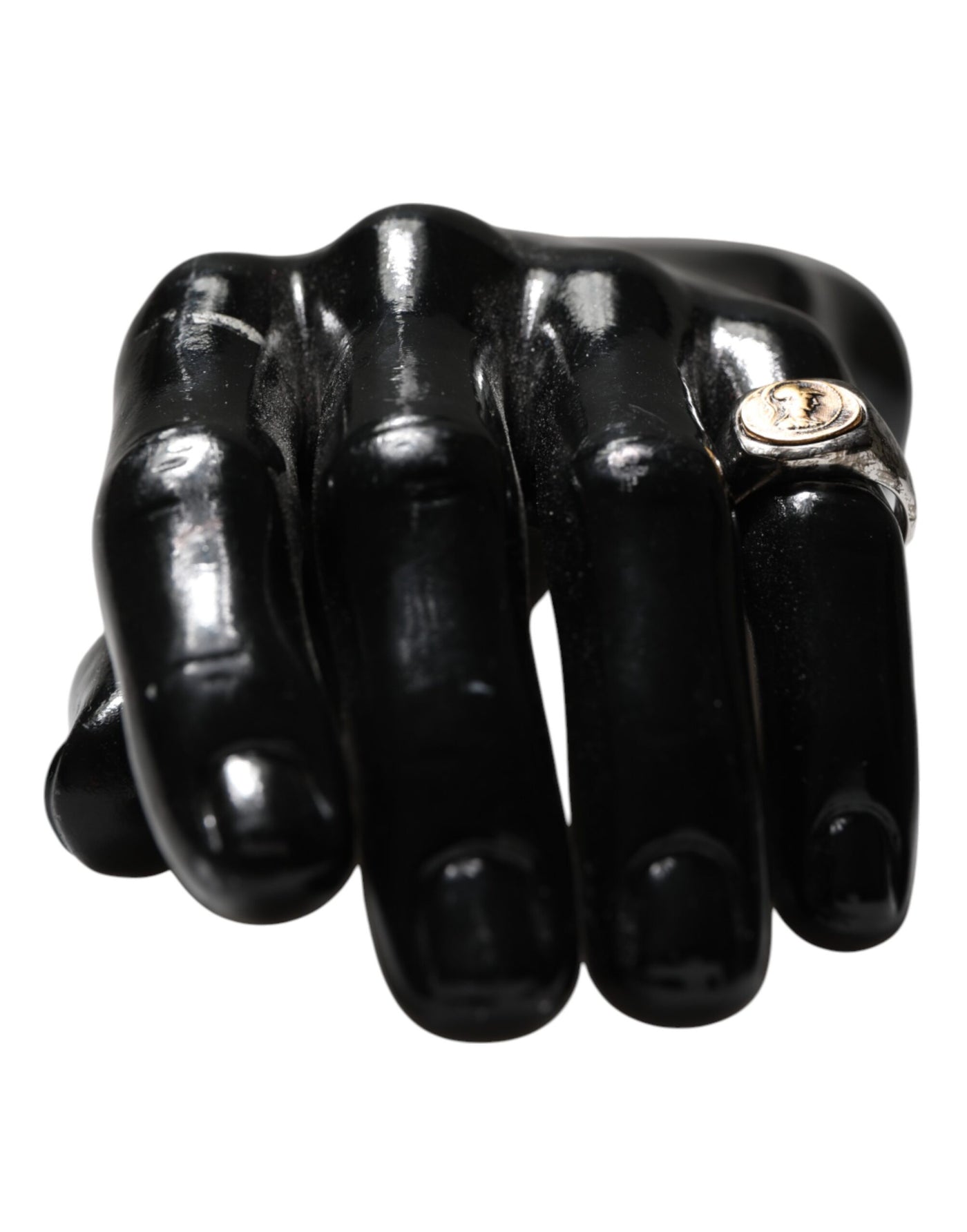 Bague Dolce &amp; Gabbana en laiton véritable bicolore gravée ton argent