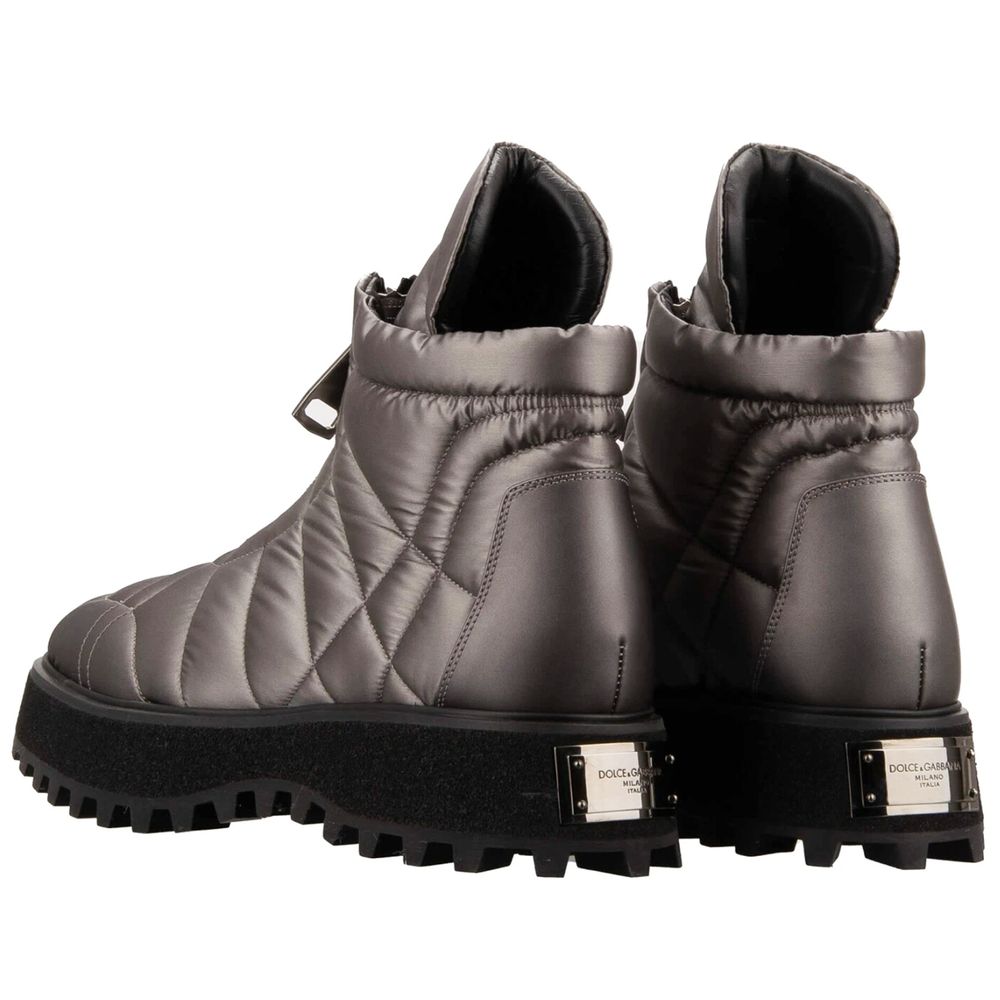 Dolce &amp; Gabbana Grijze Nylon Laars