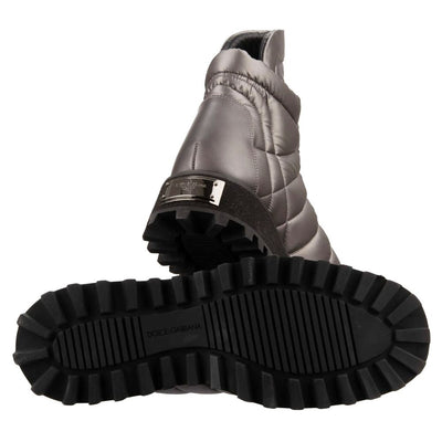 Dolce &amp; Gabbana Grijze Nylon Laars