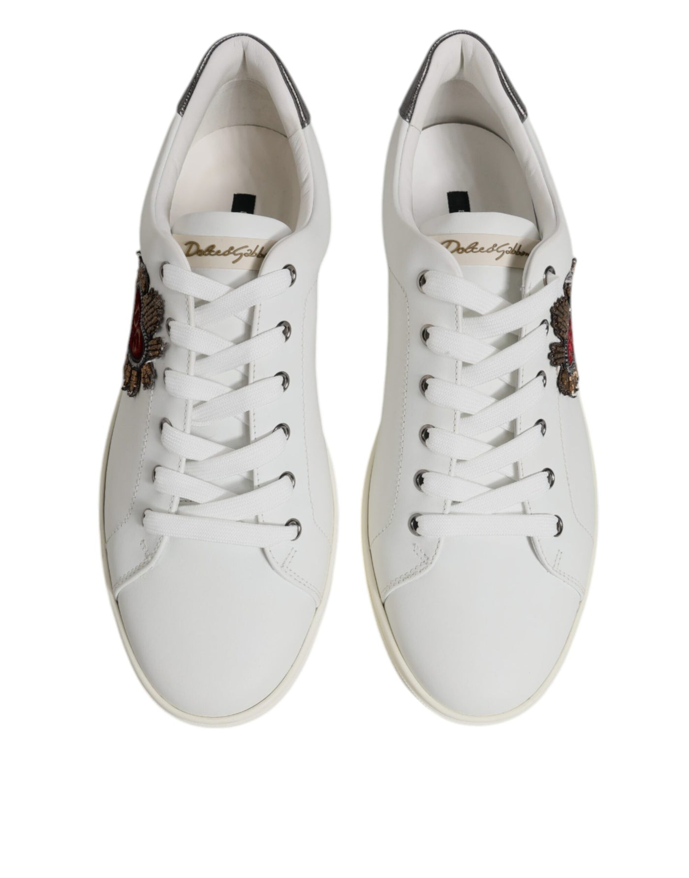 Dolce &amp; Gabbana Witte Sacred Heart Lage Sneakers voor Heren