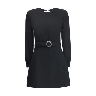 Saint Laurent Sablè mini-jurk met uitgesneden nudekleurige rug
