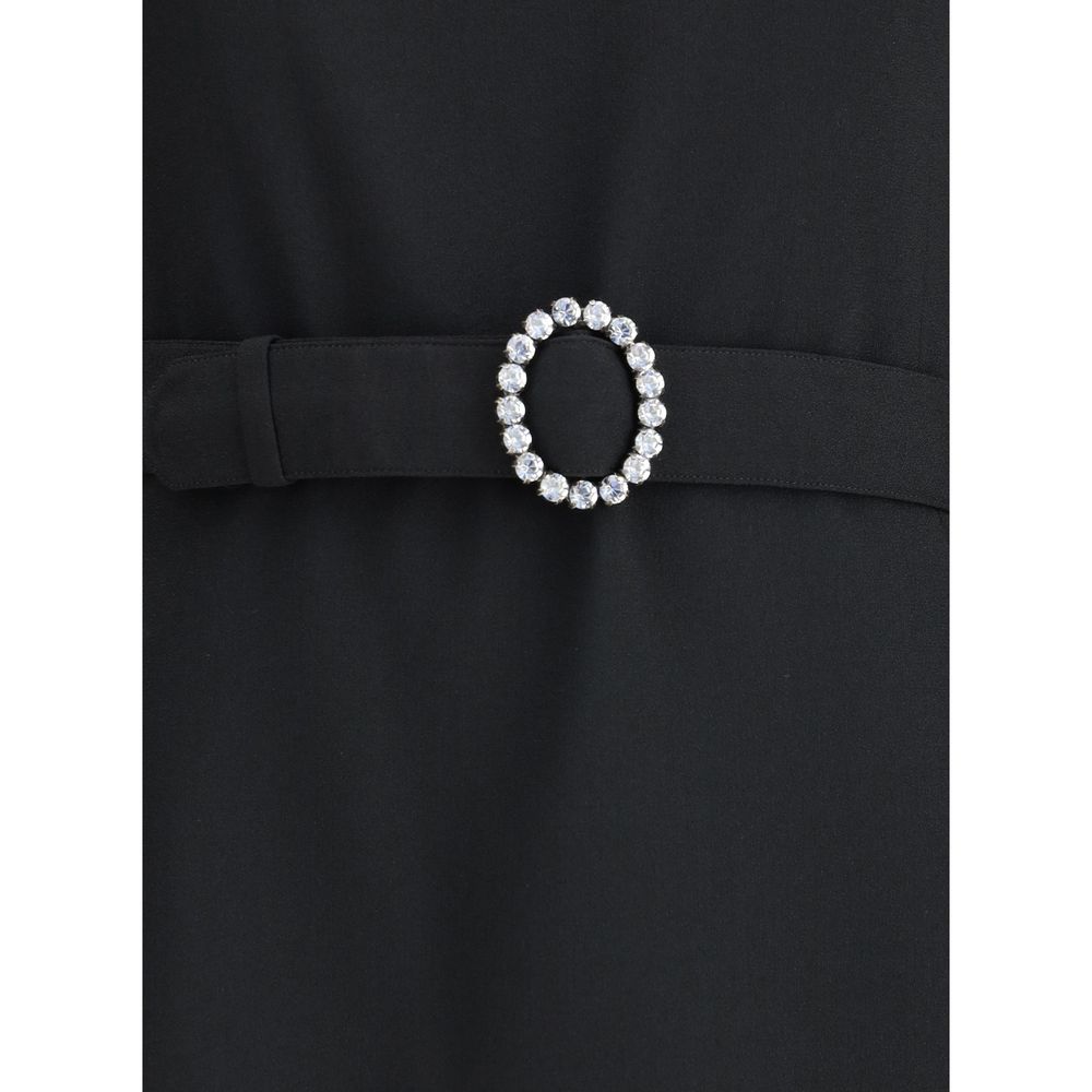Saint Laurent Sablè mini-jurk met uitgesneden nudekleurige rug