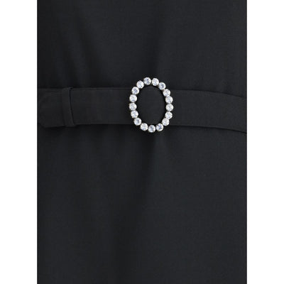 Saint Laurent Sablè mini-jurk met uitgesneden nudekleurige rug