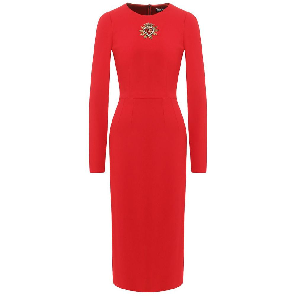 Dolce &amp; Gabbana Rode Viscose Jurk